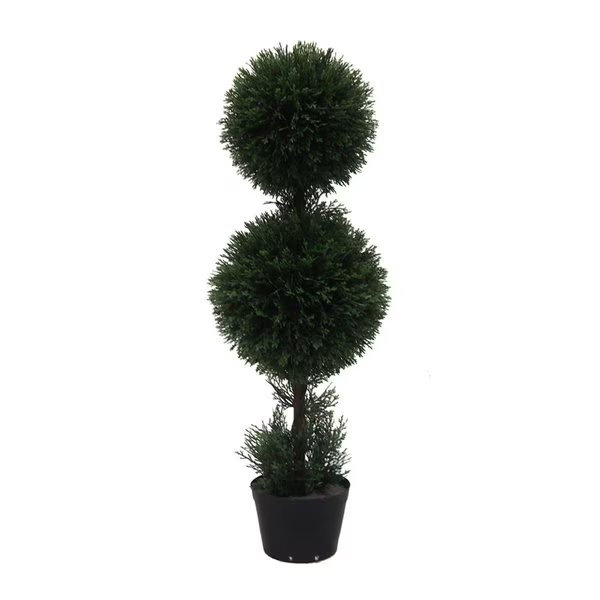 UV Cedar Dbl Balls Everyday Topiary in Pot - 3 ft., Dare2Decor, Mfr#: DA581221